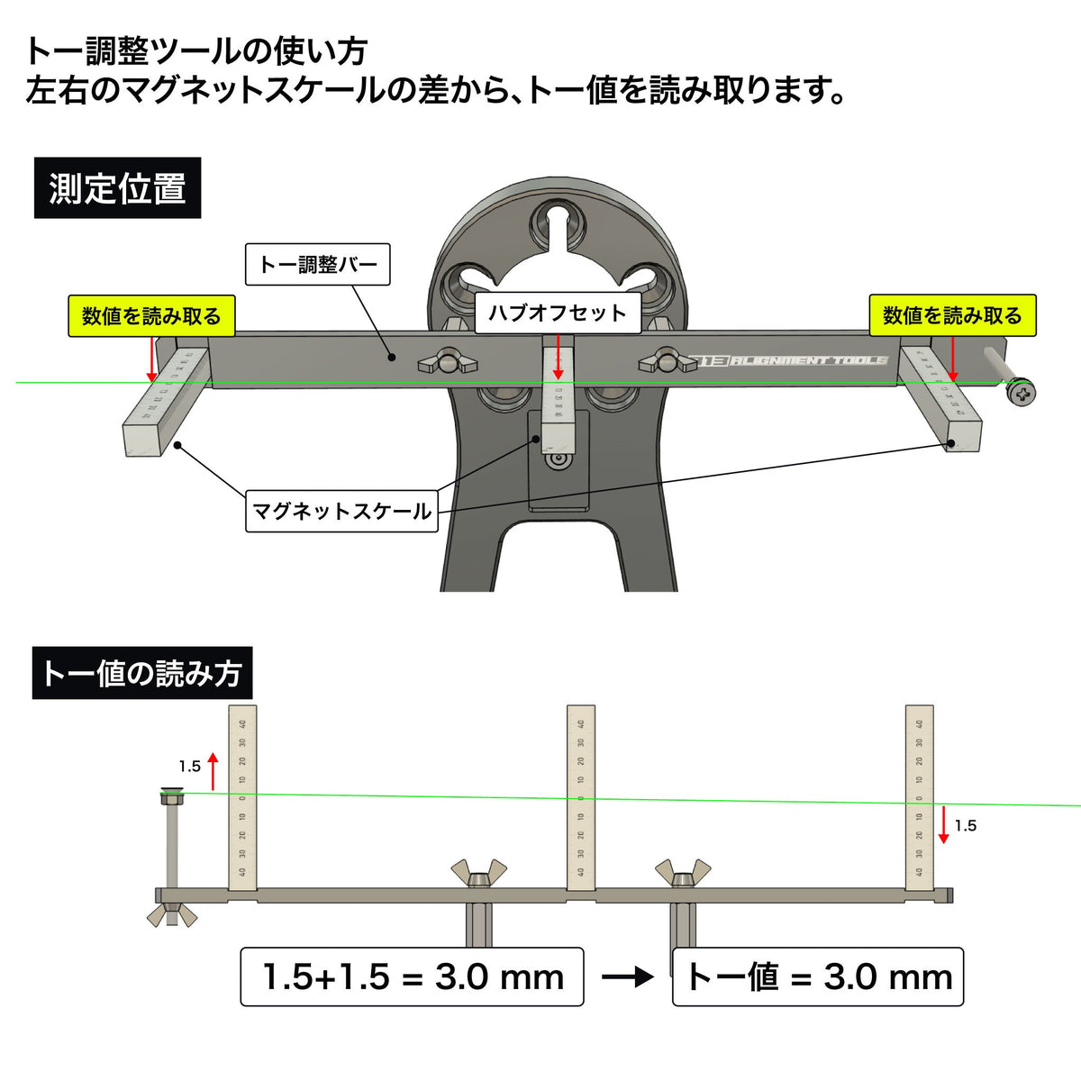 ダミーホイールMULTI キット (車両1台分) - 813 Alignment Tools